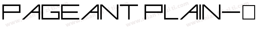 Pageant Plain字体转换